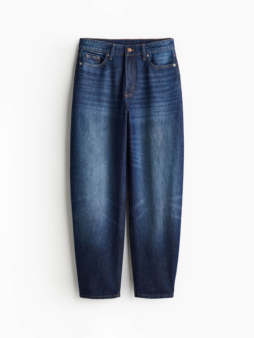

H&M Women Barrel High Light Fade Jeans, Blue