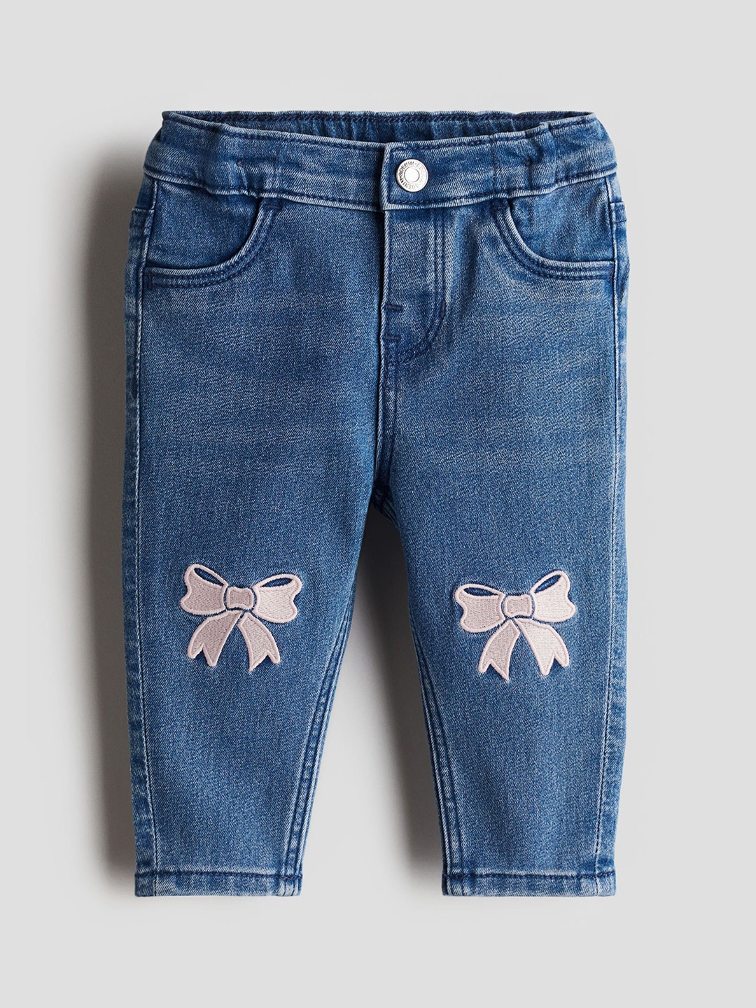 

H&M Girls Embroidered Jeans, Blue