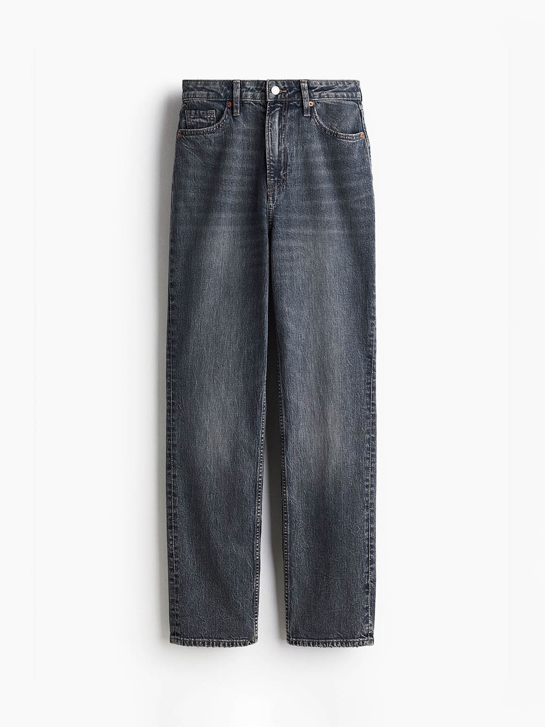 

H&M Women Curvy Fit Slim High Jeans, Blue