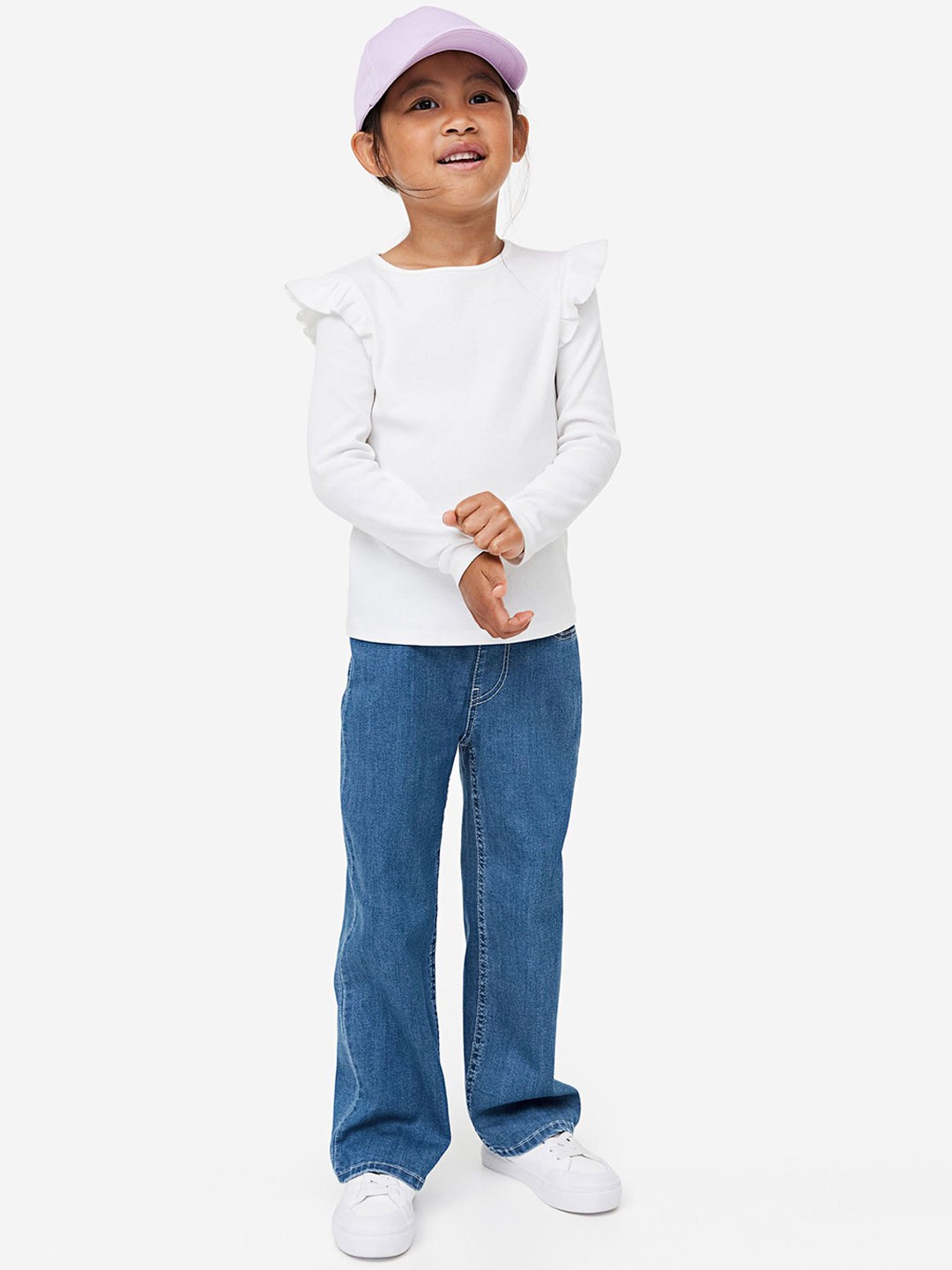 

H&M Girls Wide Fit Jeans, Blue