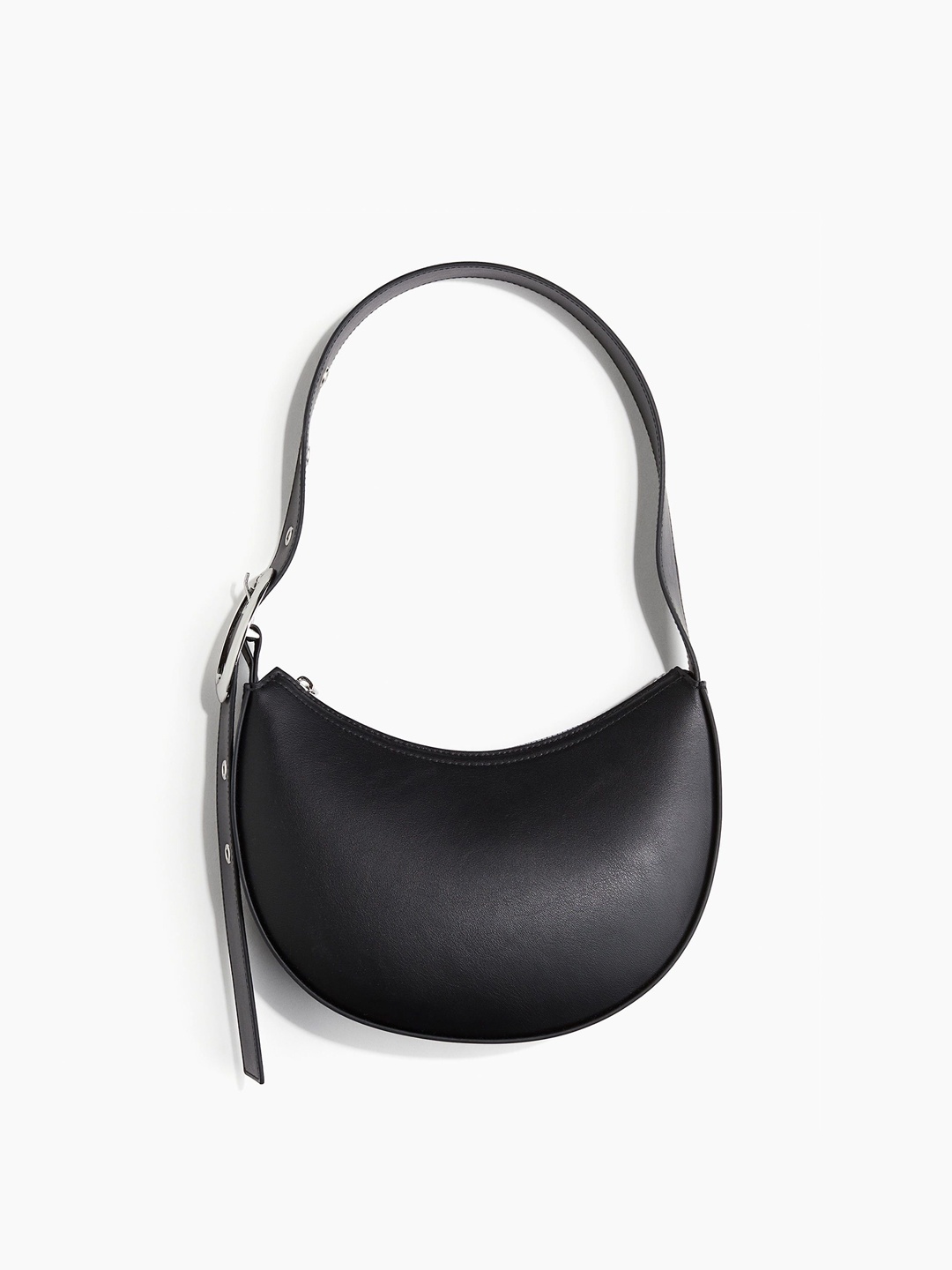 

H&M Women Coated Shoulder Bag, Black