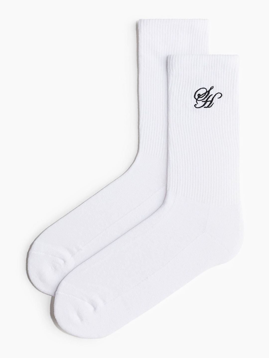 

H&M Men Solid Socks, White