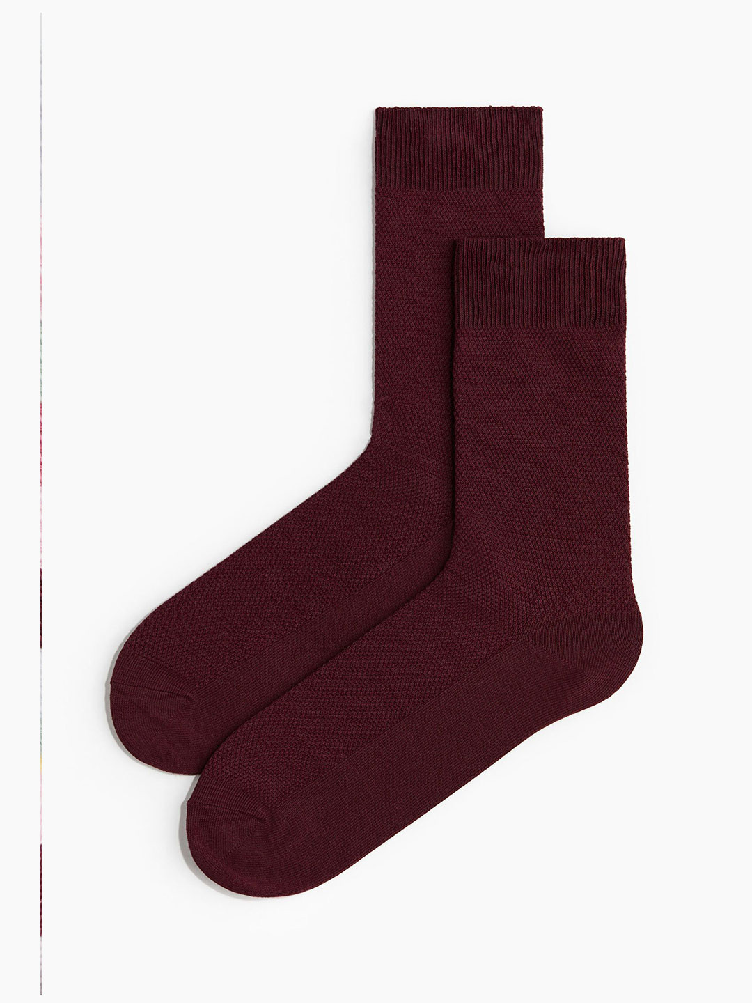 

H&M Men Calf Length Socks, Maroon
