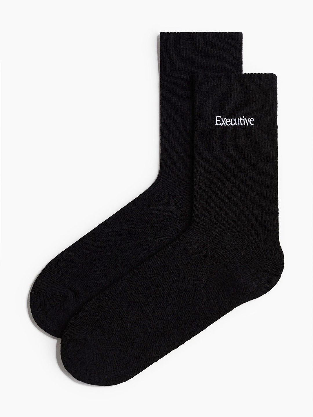 

H&M Men Calf Length Socks, Black