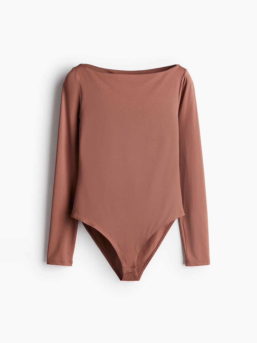 

H&M Boat-Neck Bodysuit, Brown
