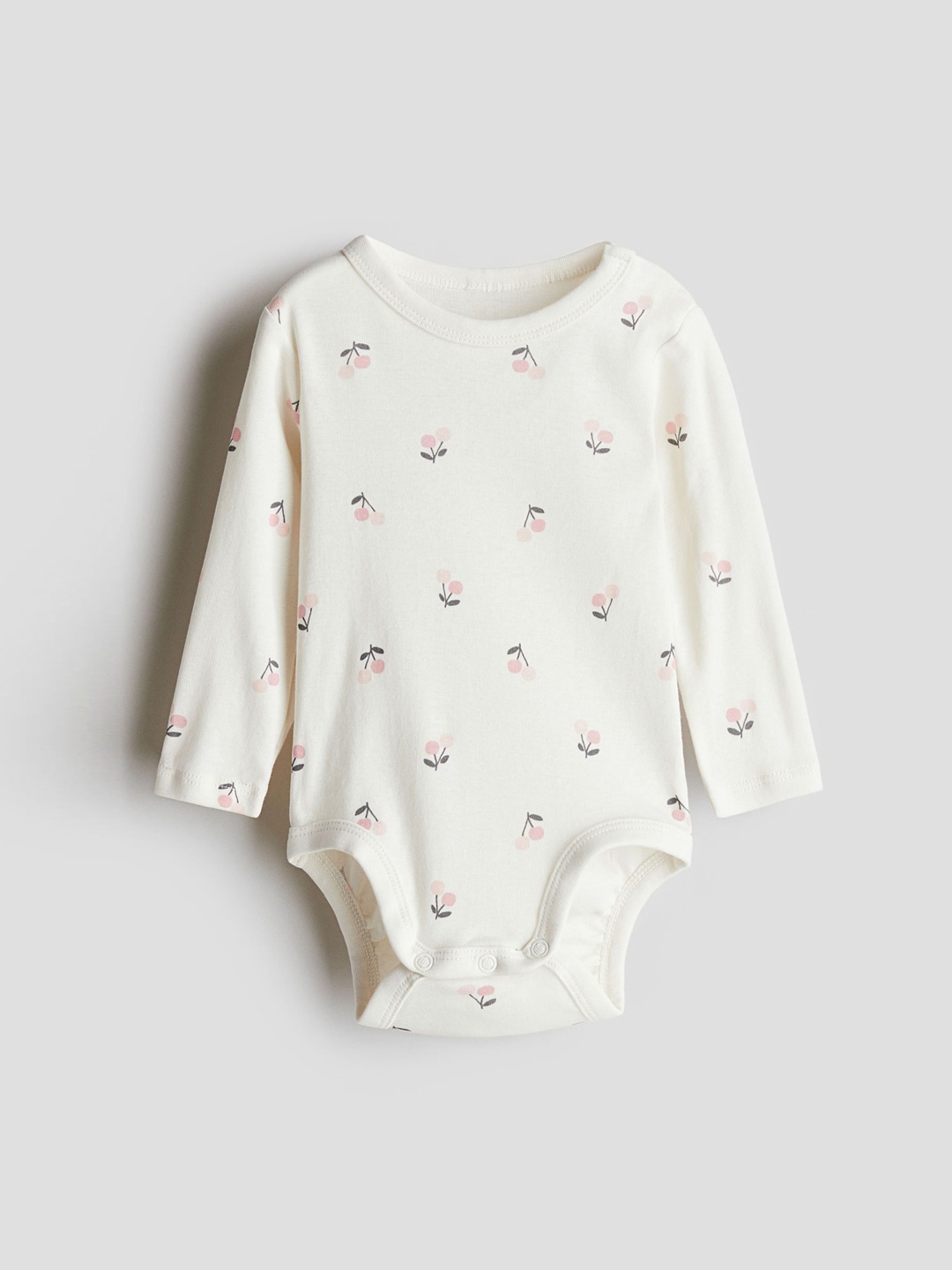 

H&M Girls Long-Sleeved Bodysuit, White