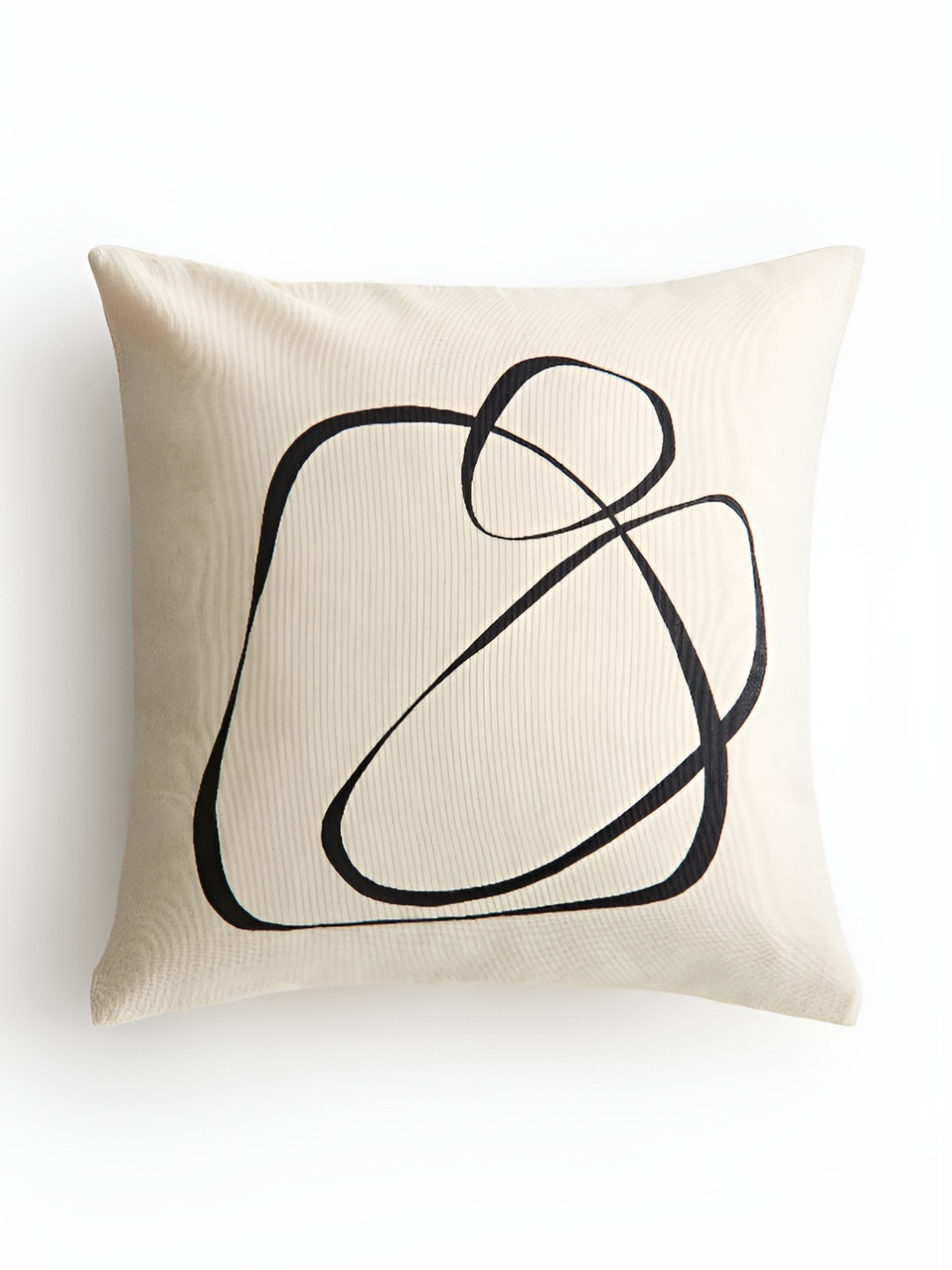 

H&M Beige Pure Cotton Patterned Cushion Cover