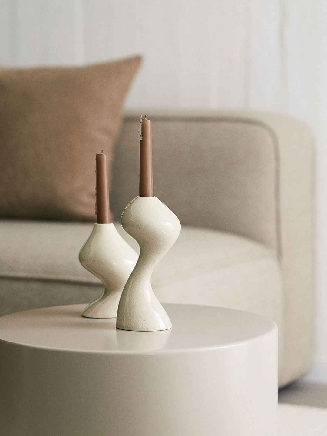

H&M White Large Stoneware Candlestick