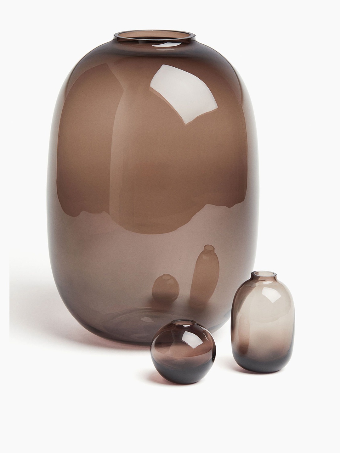 

H&M Brown Clear Glass Mini Vase