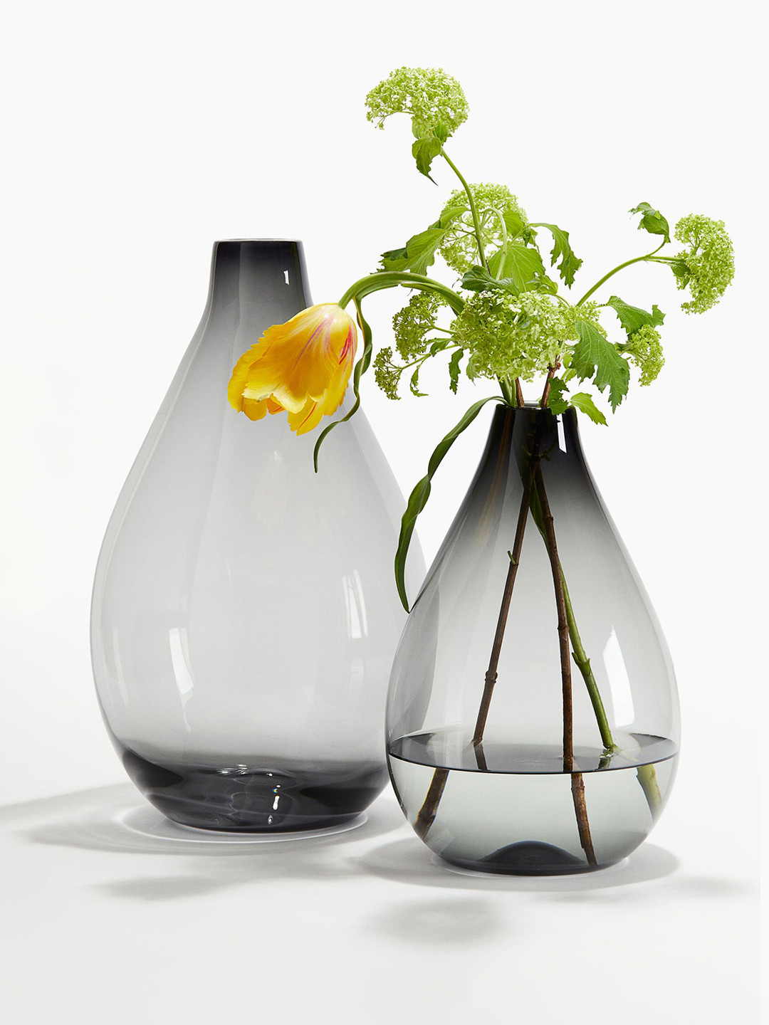 

H&M Grey Tall Teardrop Vase