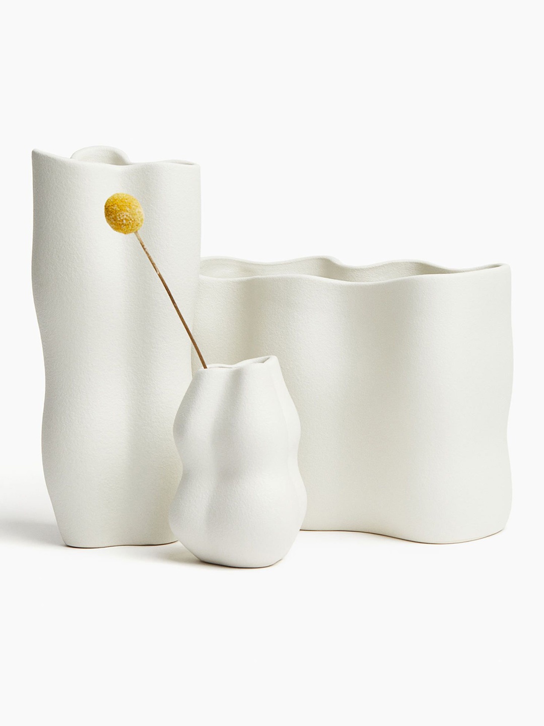 

H&M White Tall Stoneware Vase