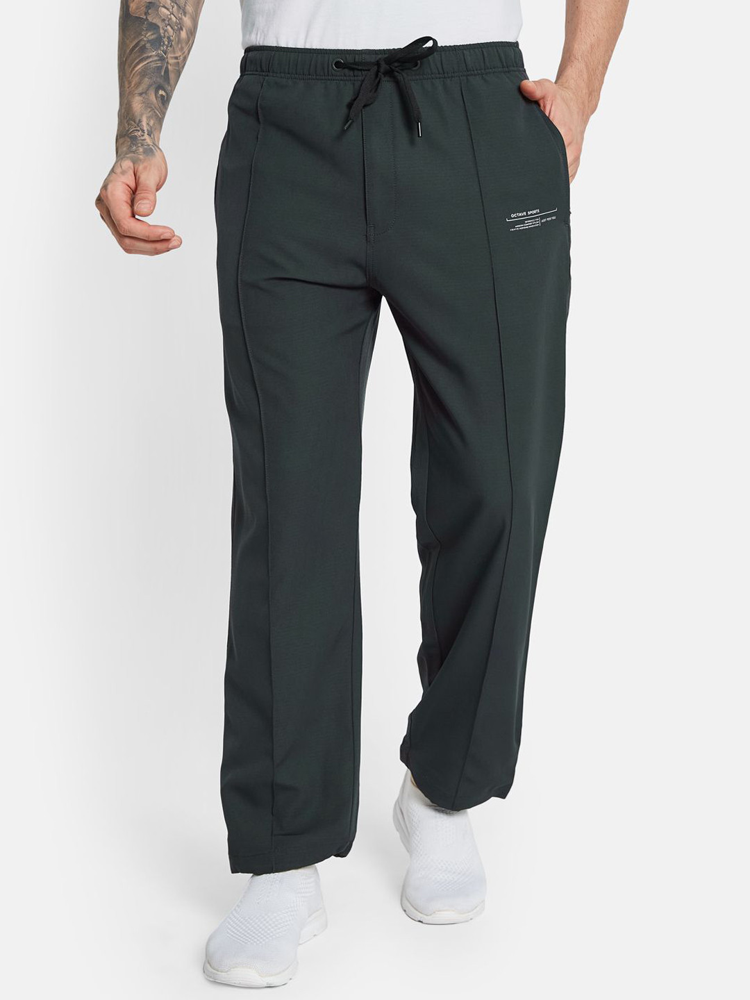 

Octave Men Cotton Regular Fit Track Pants, Green