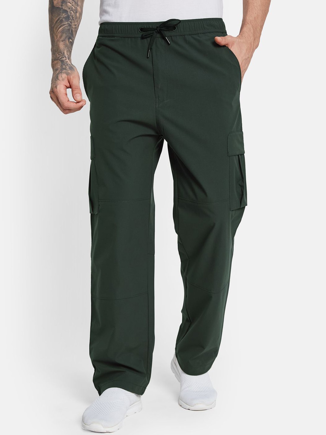 

Octave Men Cotton Regular Fit Track Pants, Olive