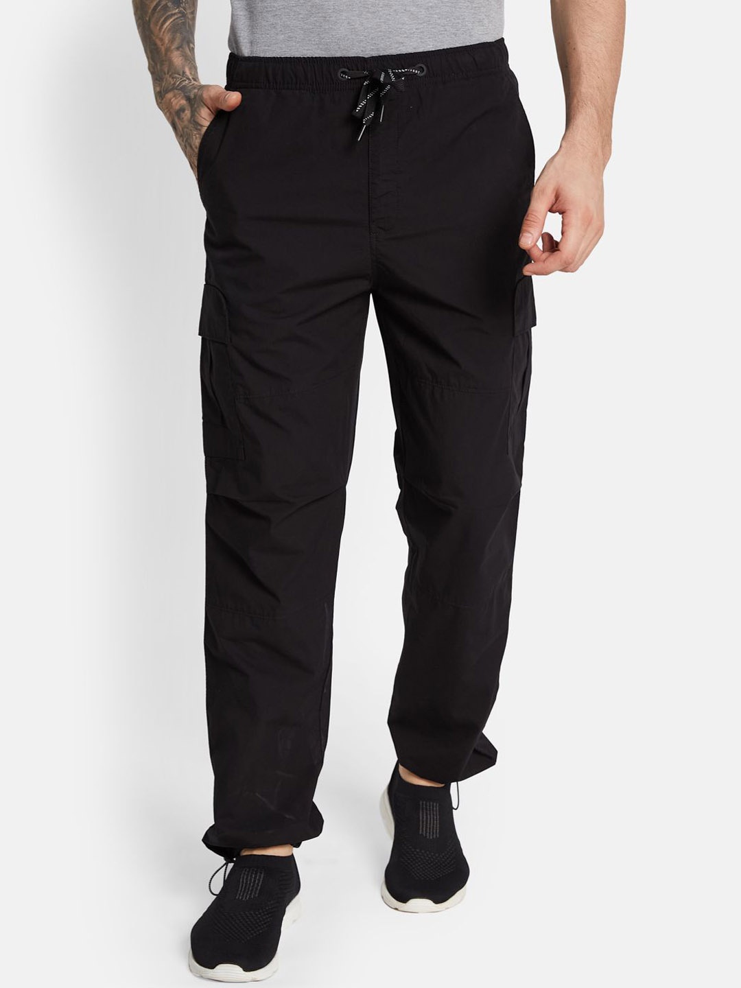 

Octave Men Cotton Regular Fit Track Pants, Black