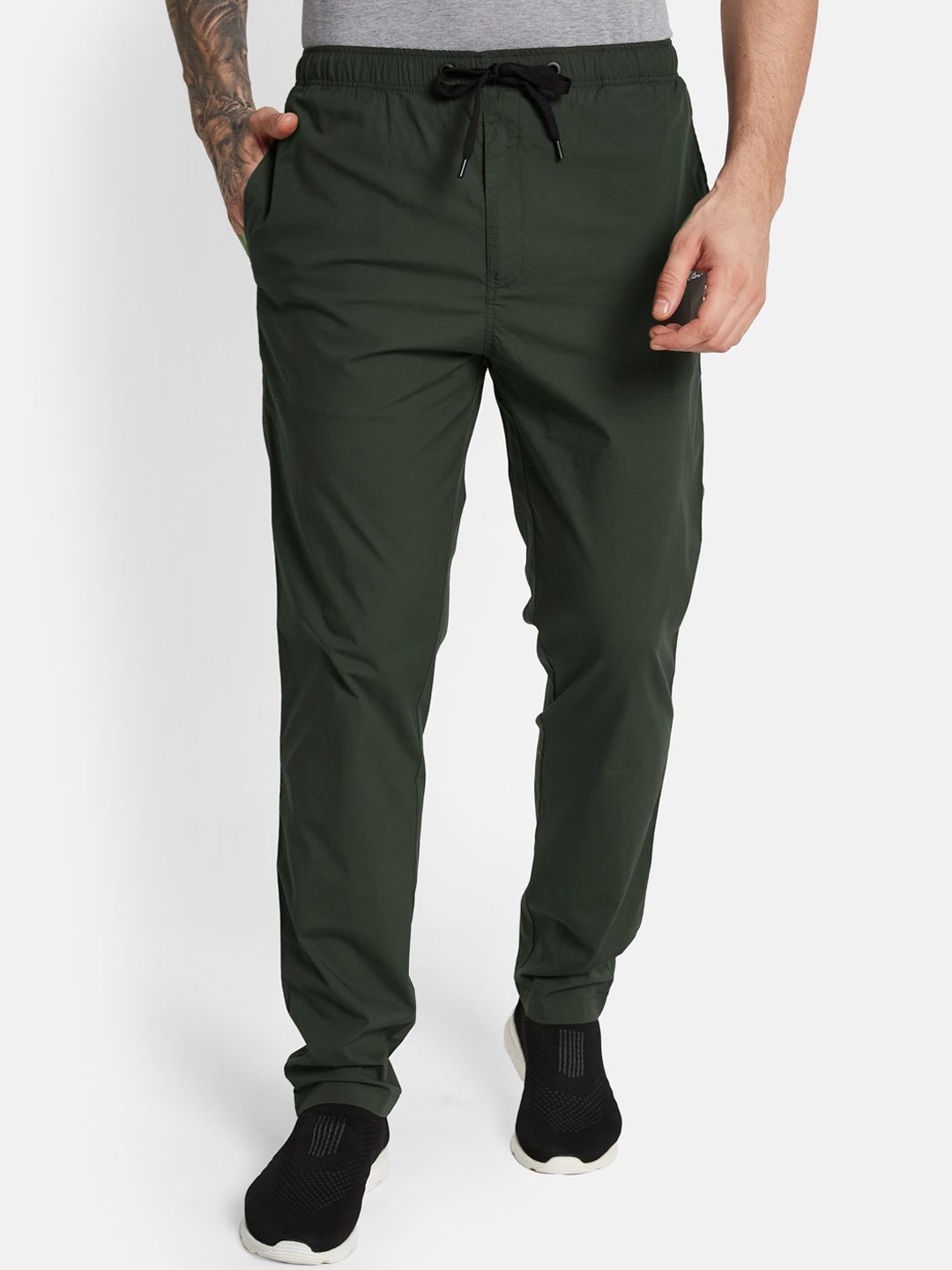 

Octave Men Cotton Regular Fit Track Pants, Green