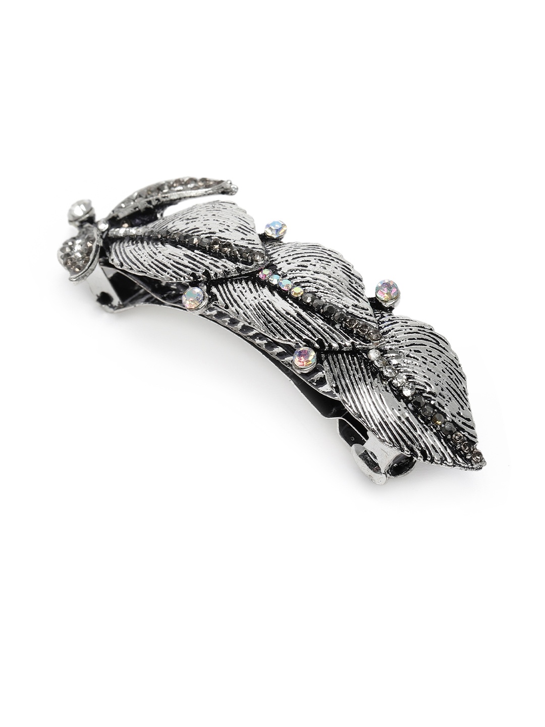 

LAIDA Women Embellished French Barrette, Silver
