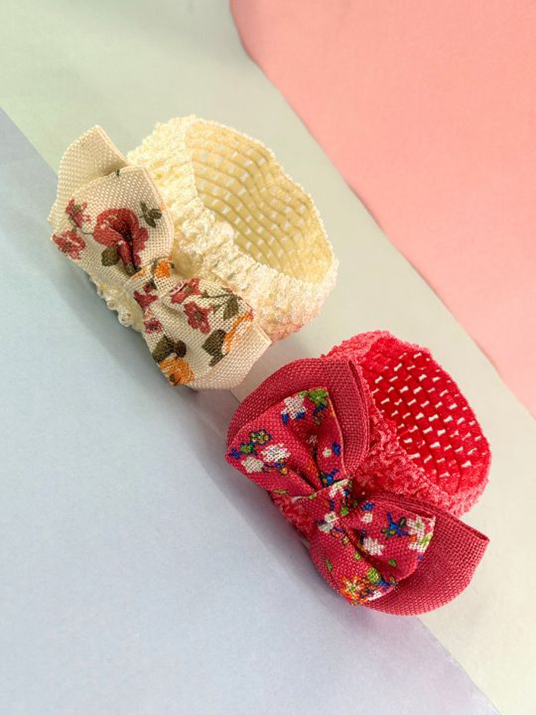 LAIDA Girls Assorted Set of 2 Stretchable Bow Hairbands