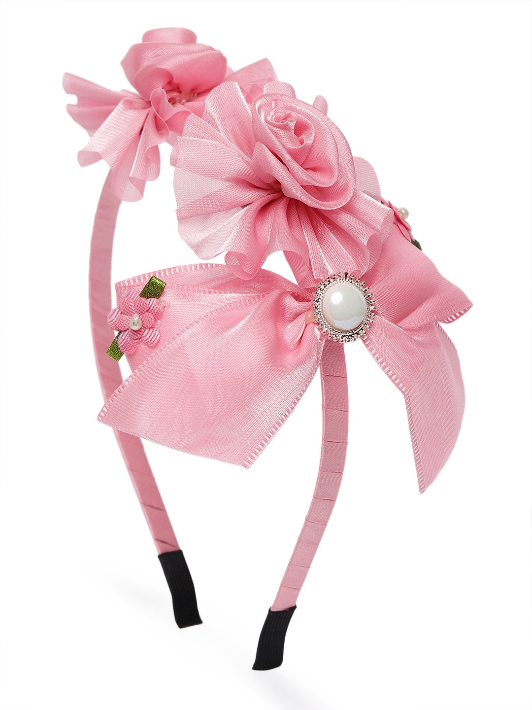 

LAIDA Girls Floral Embellished Hairband, Pink