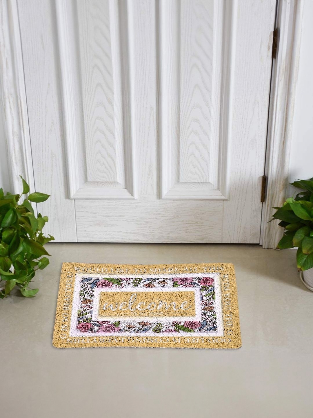

Cortina Beige & White Self-Designed Anti-Skid Doormat