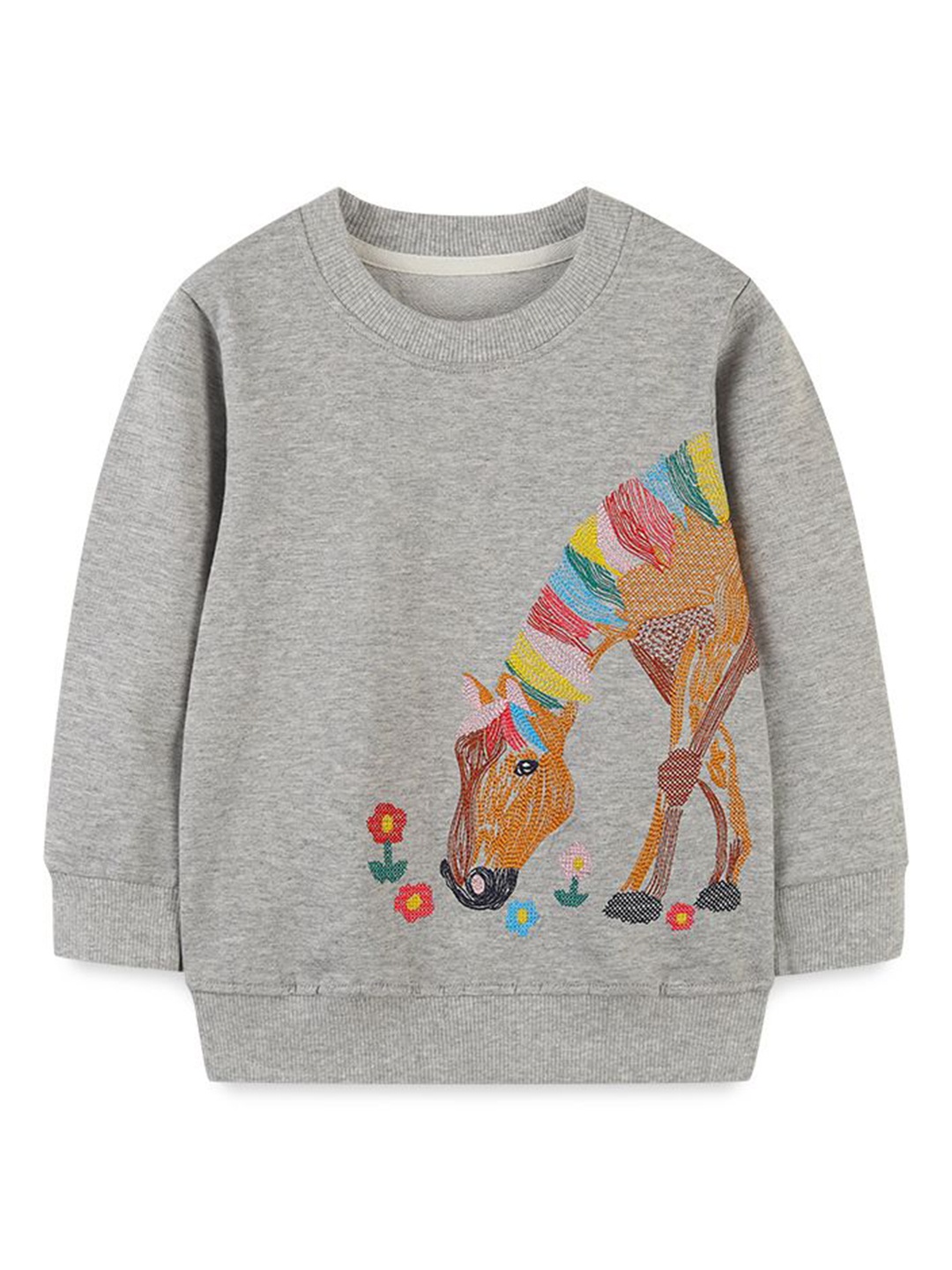 

StyleCast Girls Printed Sweatshirt, Grey