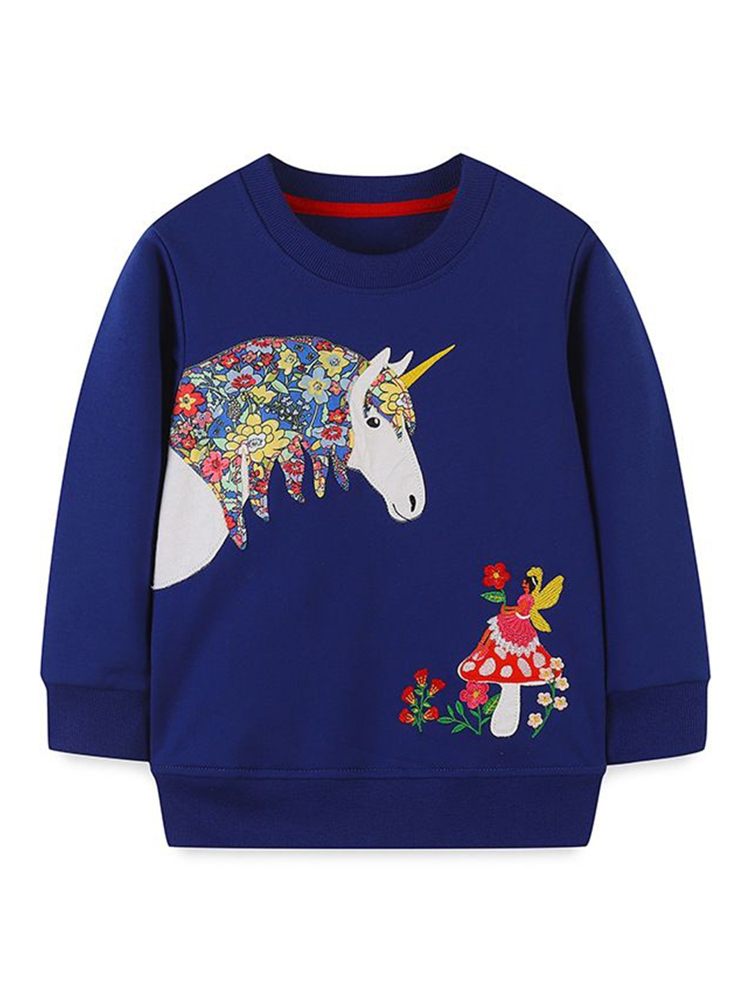 

StyleCast Girls Printed Sweatshirt, Navy blue