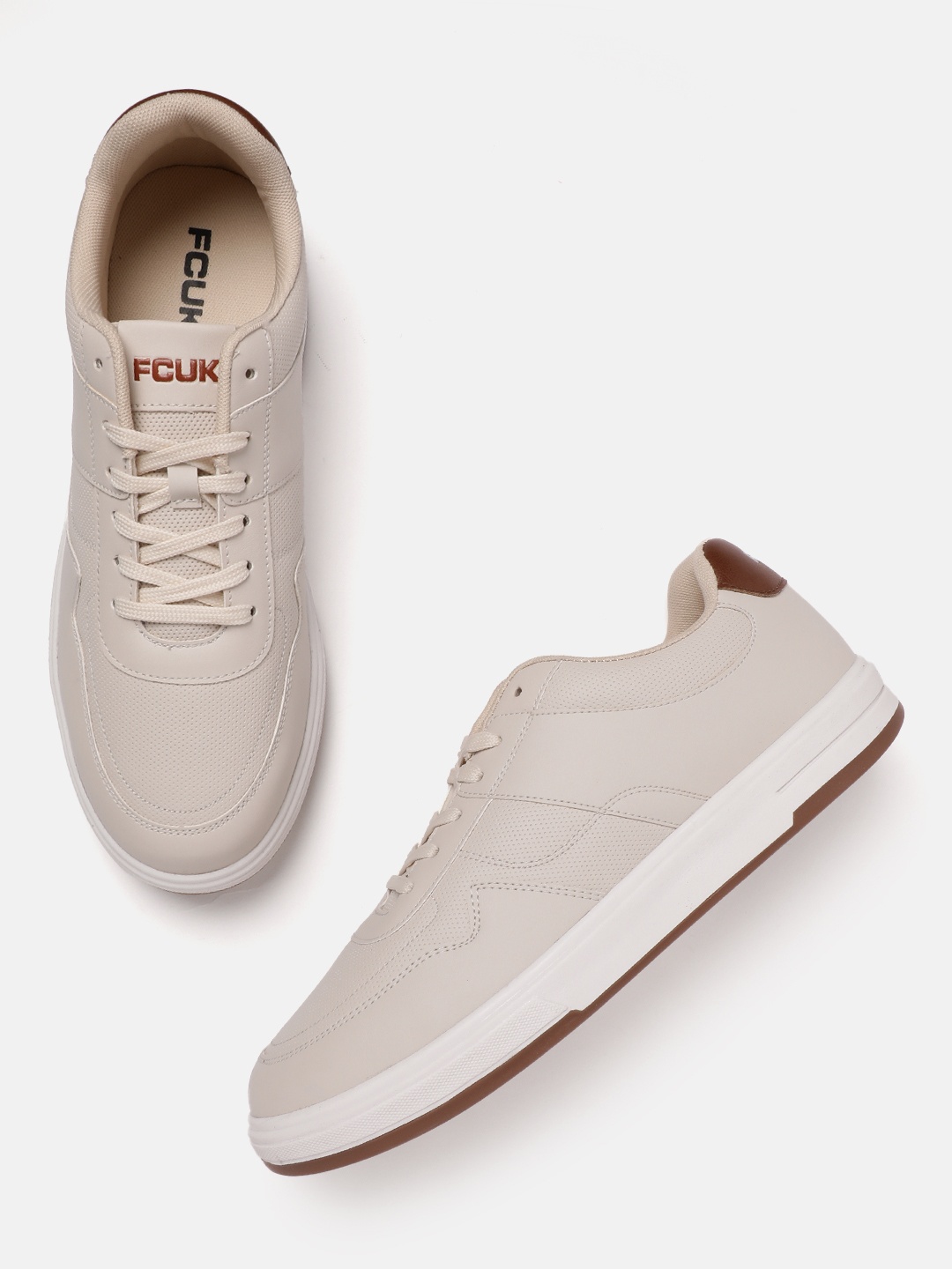 

FCUK Men Sneakers, Off white