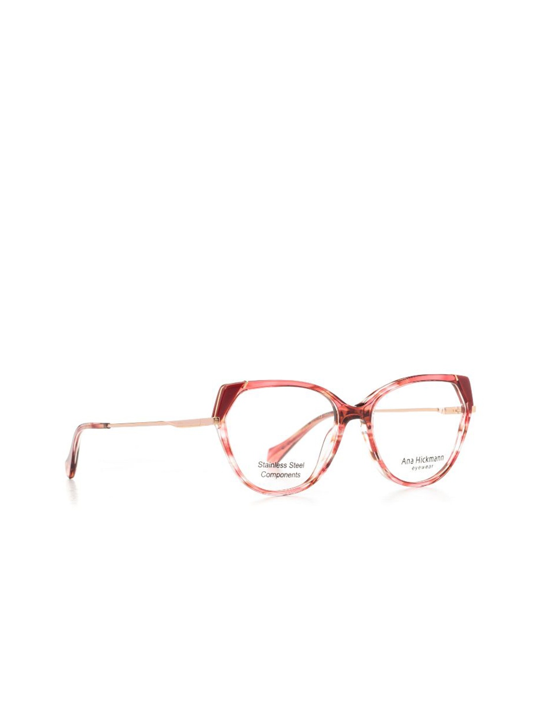 

Ana Hickmann Women Abstract Printed Full Rim Butterfly Frames, Red