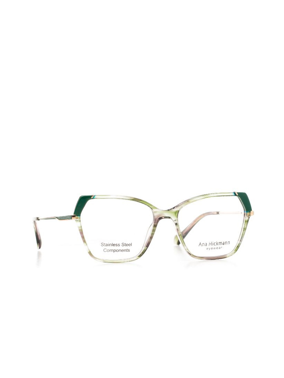 

Ana Hickmann Women Abstract Printed Full Rim Butterfly Frames, White
