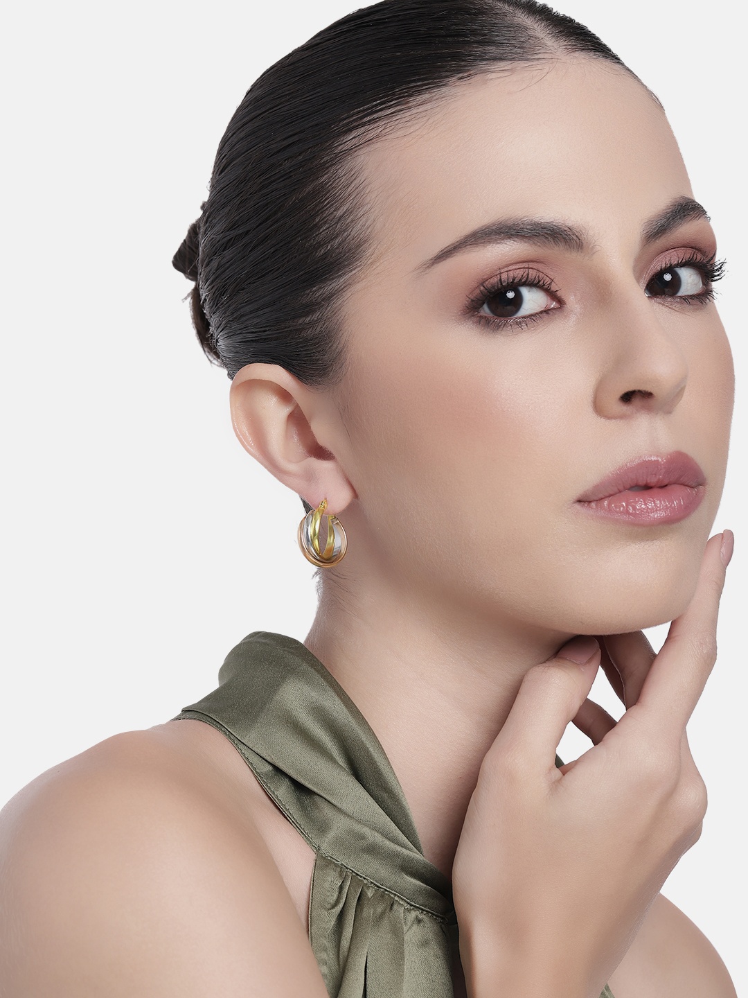 

Estele Gold Plated Triple Hoop Earrings