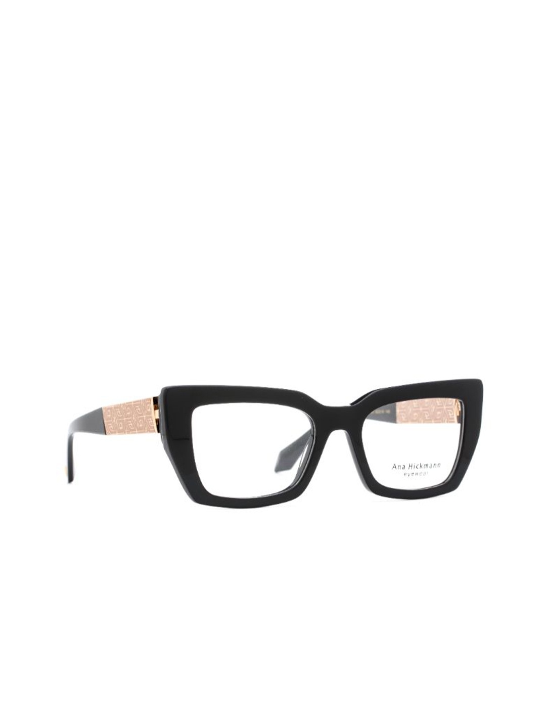 

Ana Hickmann Women Full Rim Square Frames, Black