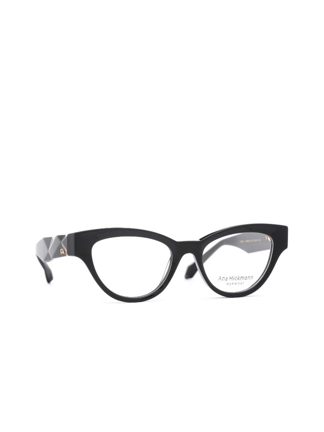 

Ana Hickmann Women Full Rim Round Frames, Black