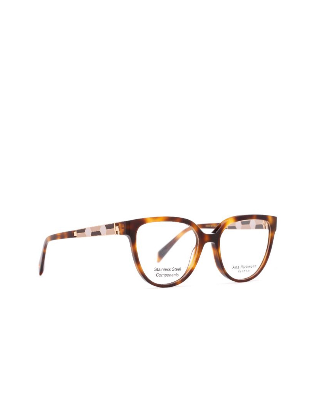 

Ana Hickmann Women Full Rim Round Frames, Brown