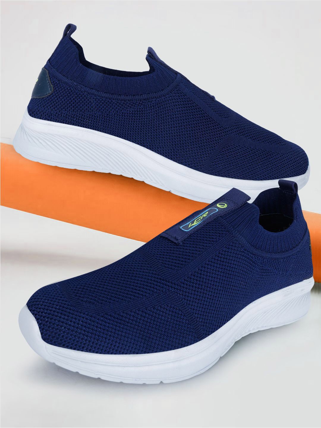 

Lancer Men Textile Walking Shoes, Navy blue