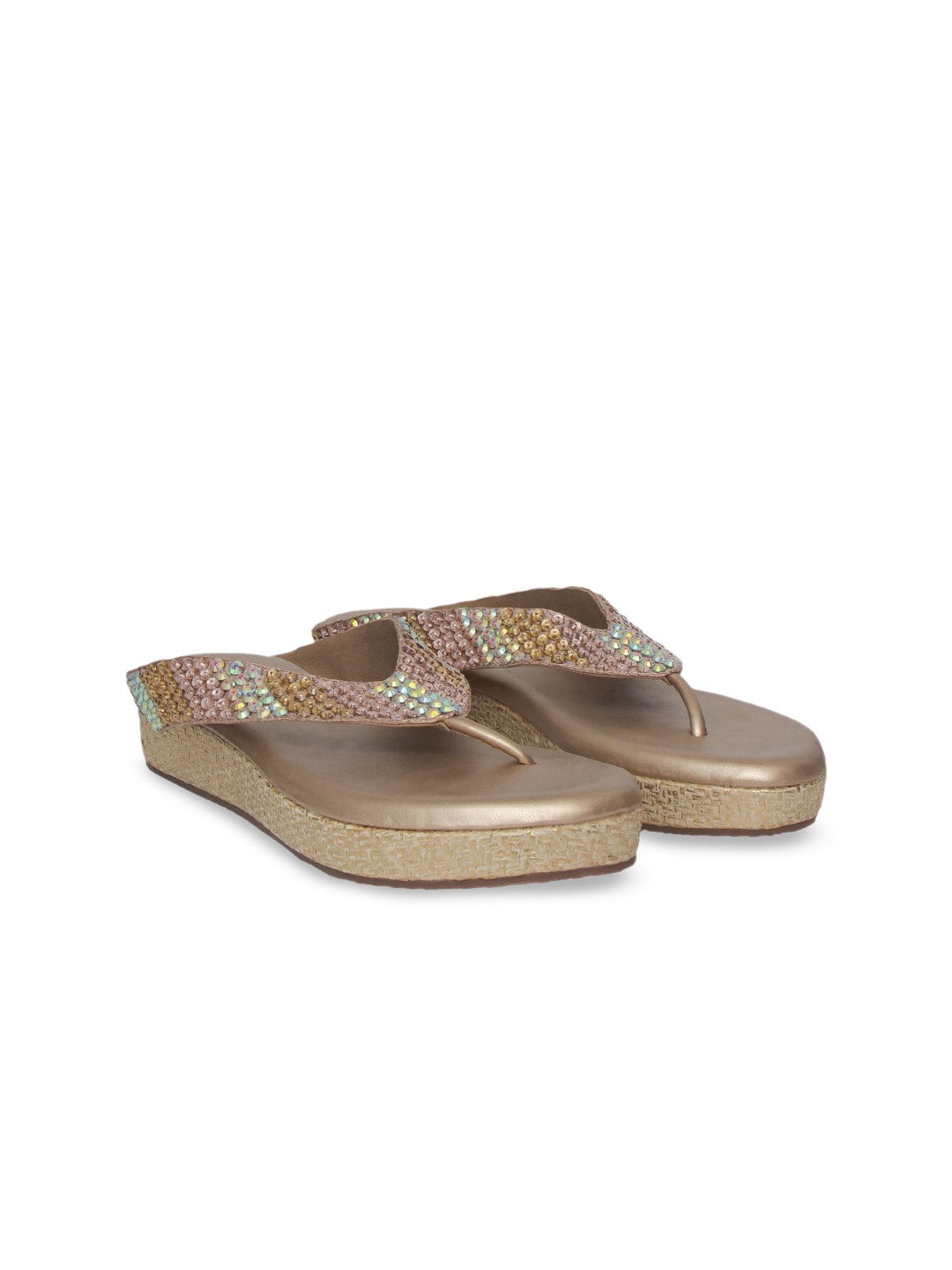 

Kkarma Embellished Flatform Sandal, Gold
