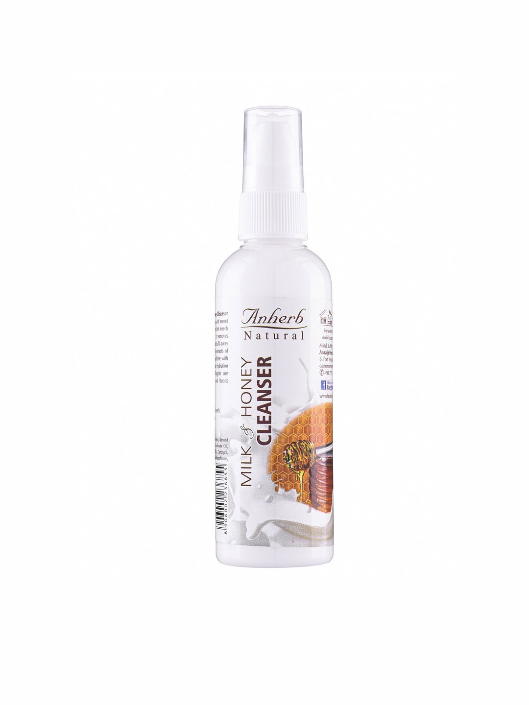 

Anherb Natural Milk & Honey Cleanser With Almond Oil - 100g, White