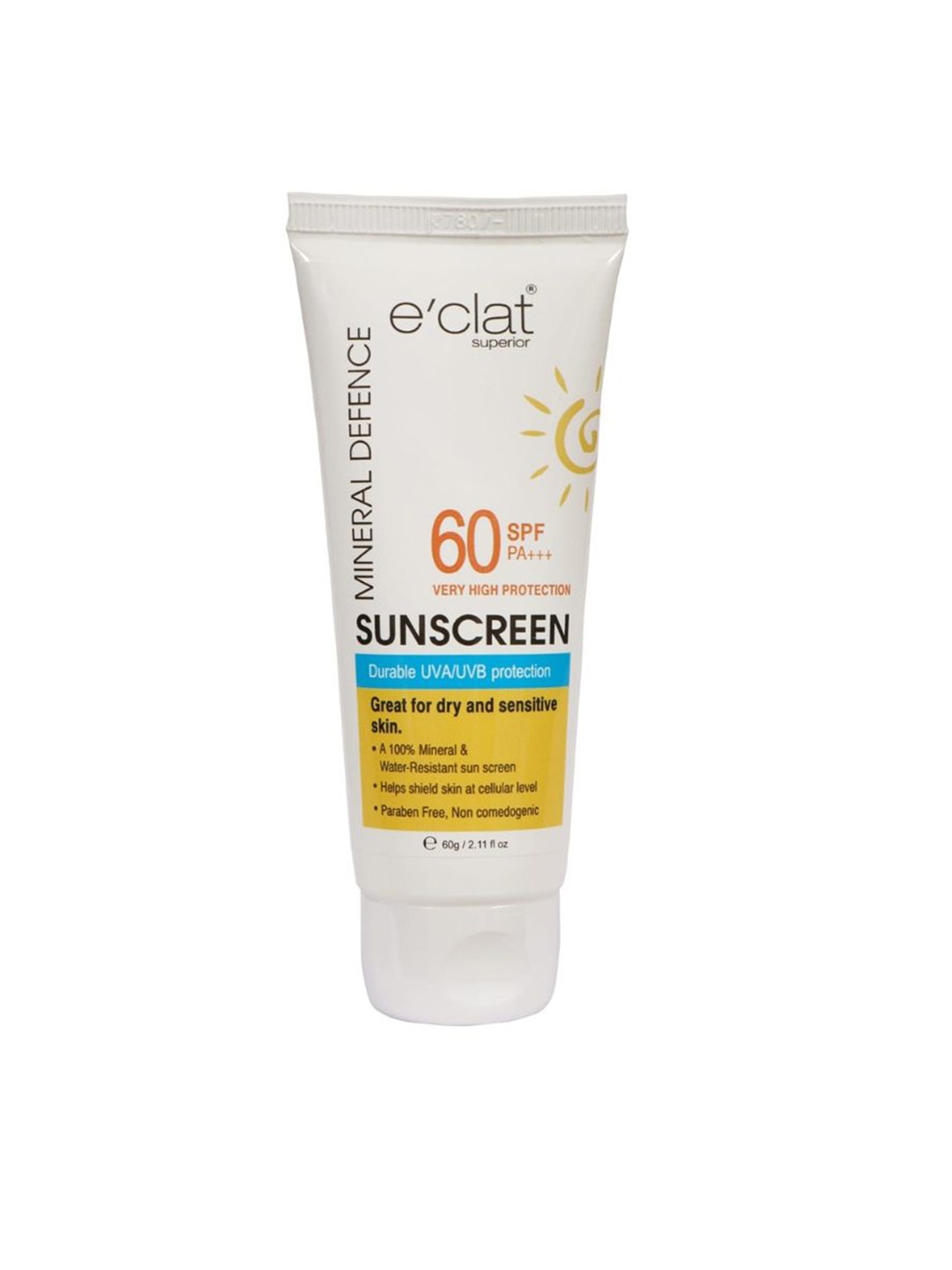 

e'clat superior Mineral Defence Sunscreen SPF 60 - 60g, White
