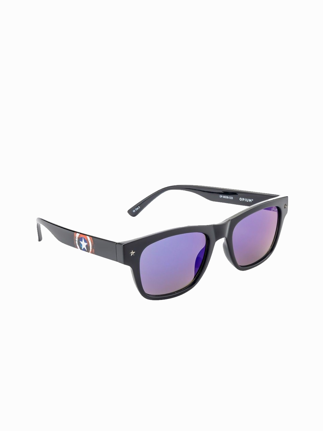 

OPIUM Unisex Wayfarer Sunglasses with UV Protected Lens, Purple