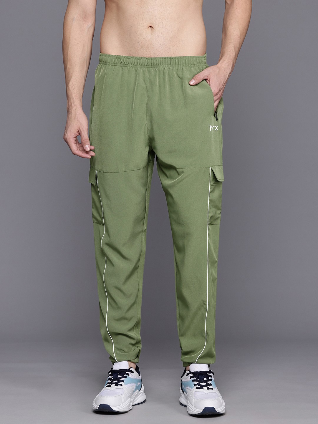 

HRX by Hrithik Roshan Men Regular Fit Training Track Pants, Olive