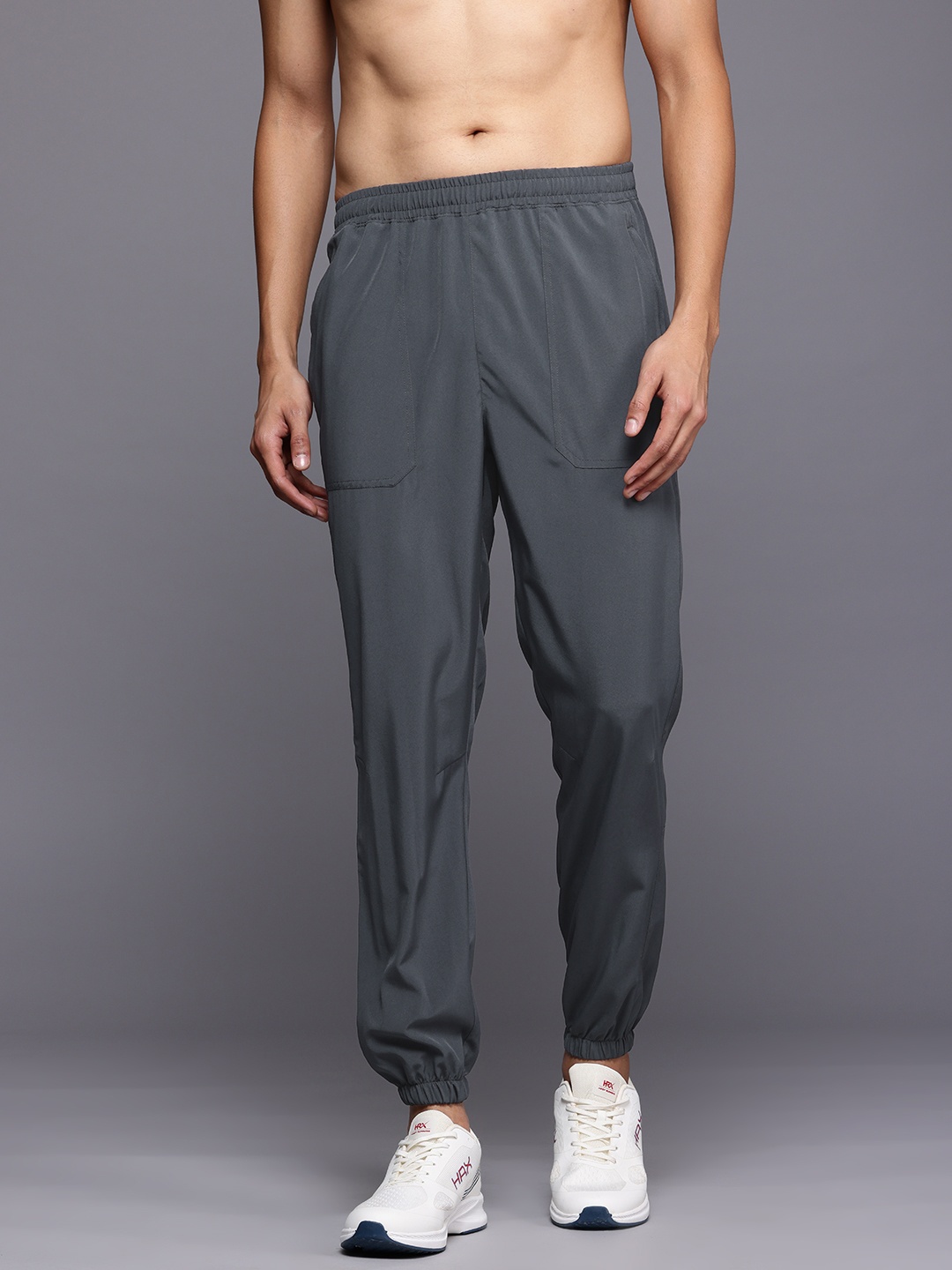 

HRX by Hrithik Roshan Men Rapid-Dry Running Jogger-Style Track Pants, Grey