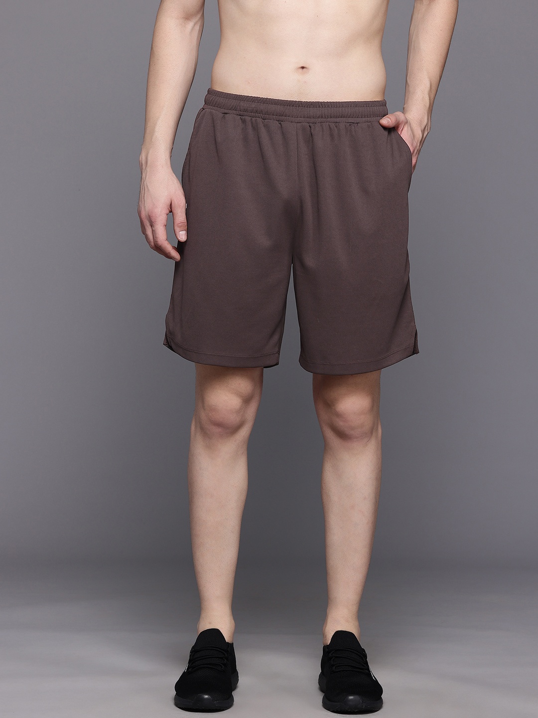

HRX by Hrithik Roshan Men Rapid-Dry Training Shorts, Brown