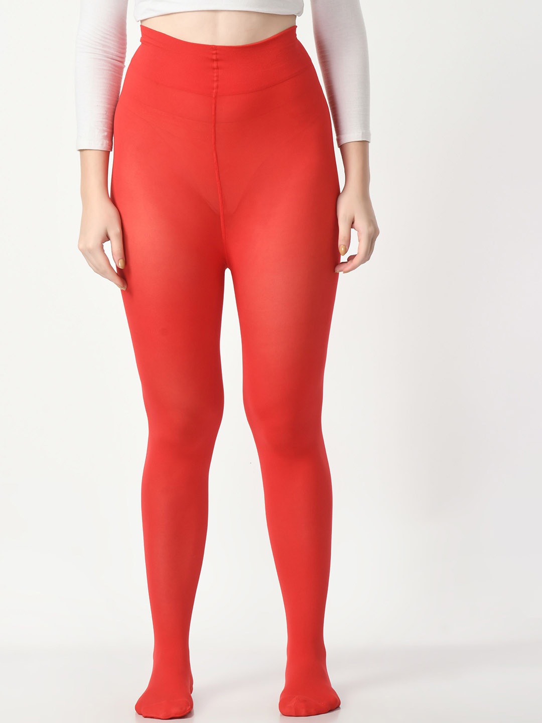 

JMT Wear Opaque Pantyhose Stockings, Red