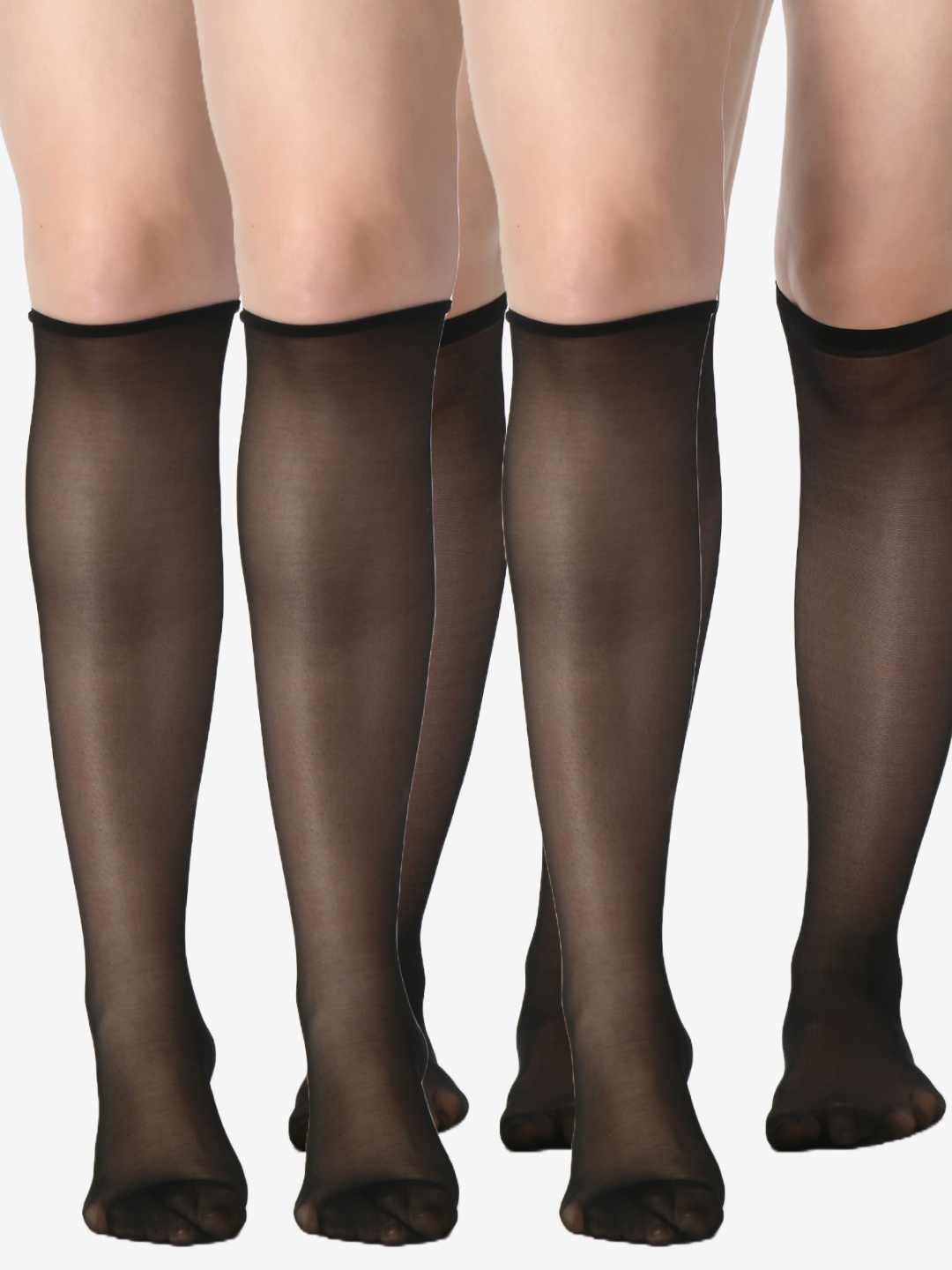 

JMT Wear Pack of 3 Knee High Socks Stockings, Black