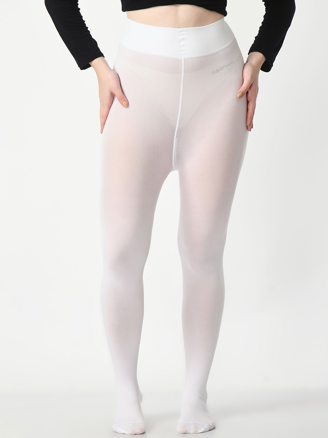 

JMT Wear Semi Sheer Pantyhose Stockings, White
