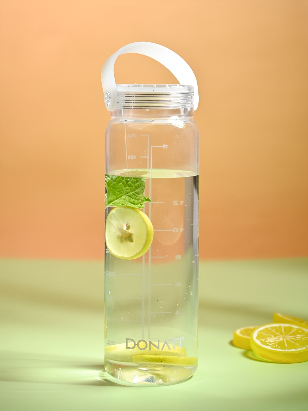 

MARKET99 Transparent & White Typography Printed Water Bottle 530 ml