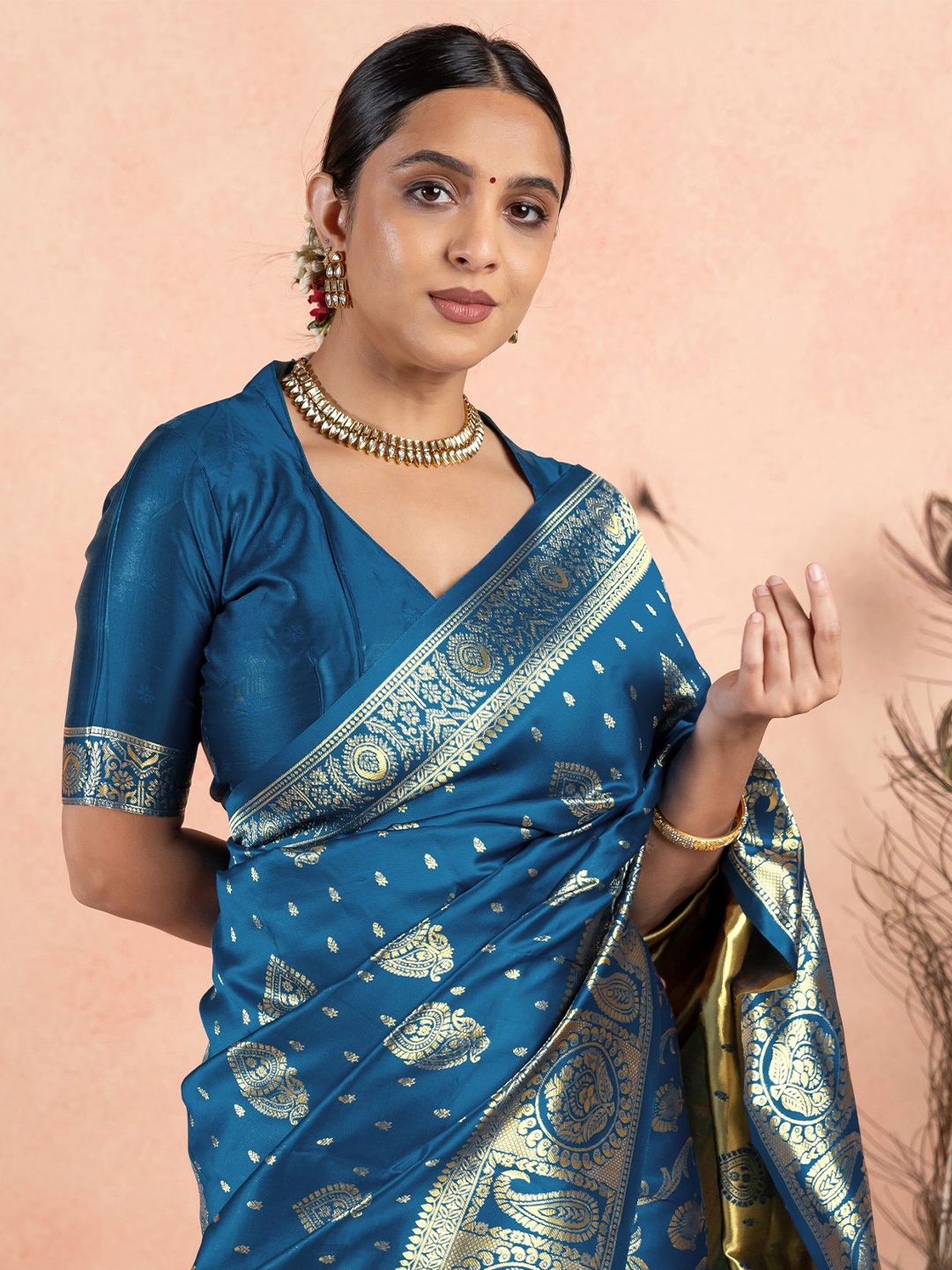 

Subham Woven Design Zari Saree, Blue