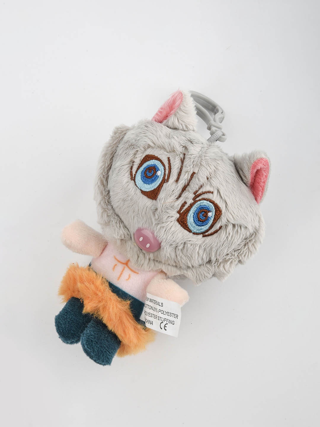 

COMICSENSE Demon Slayer Anime Plush Key Chain, Grey