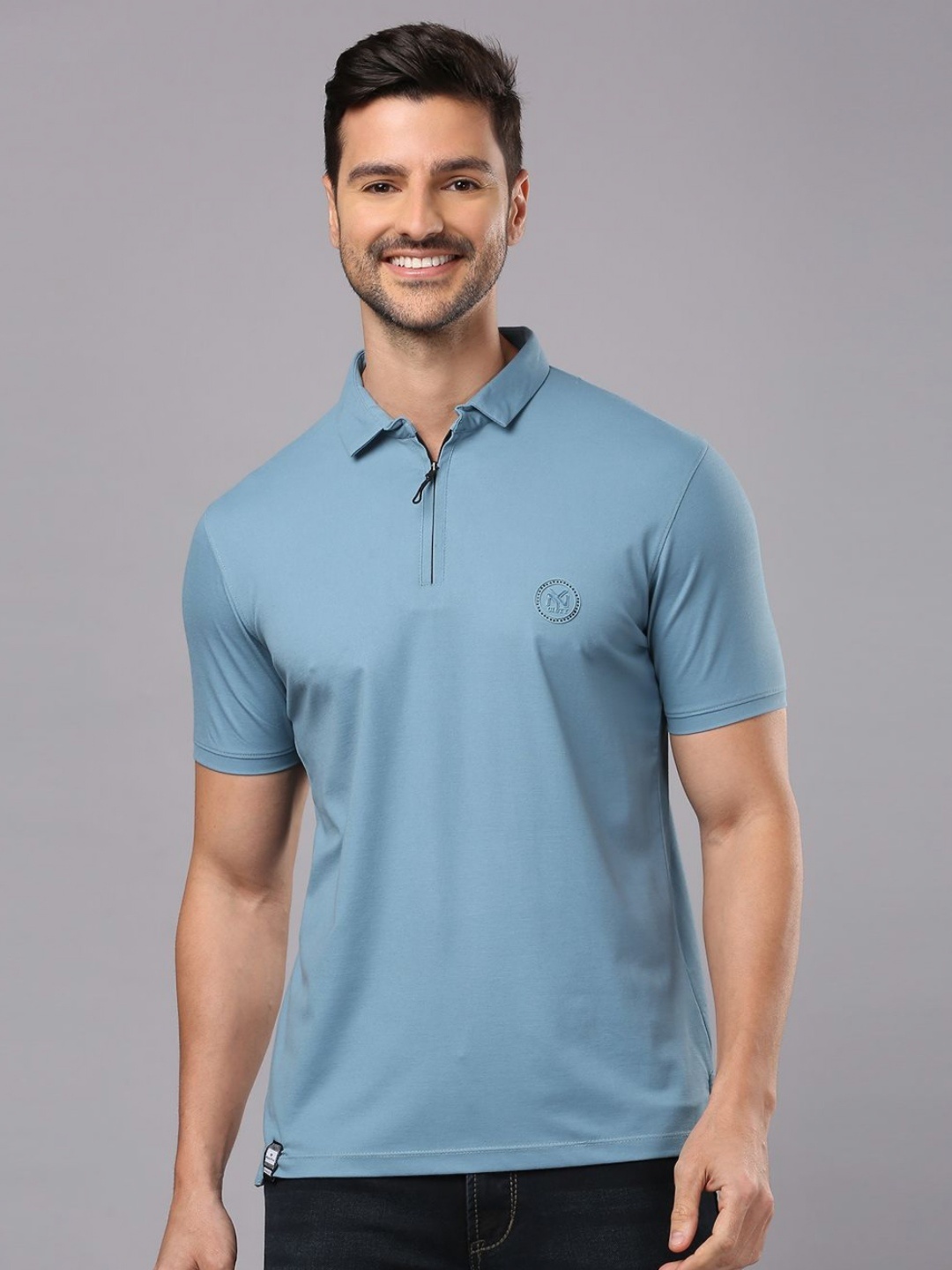 

Klub Fox Men Polo Collar Pockets T-shirt, Blue