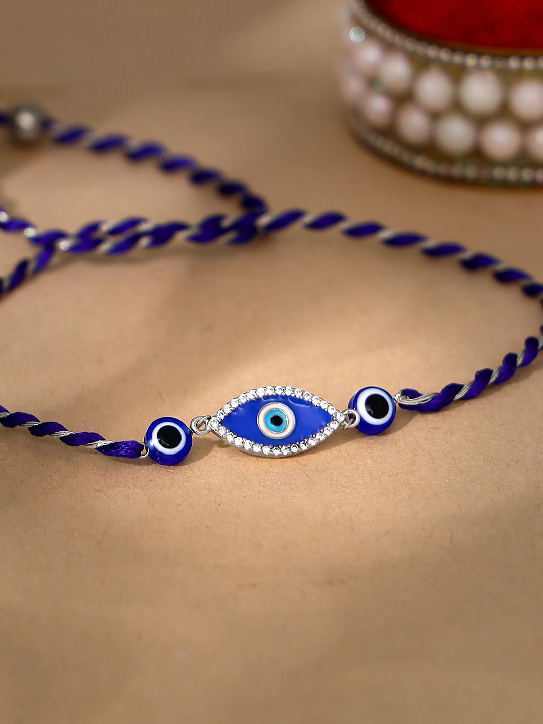 

GIVA Boys 925 Silver Evil Eye Thread Rakhi