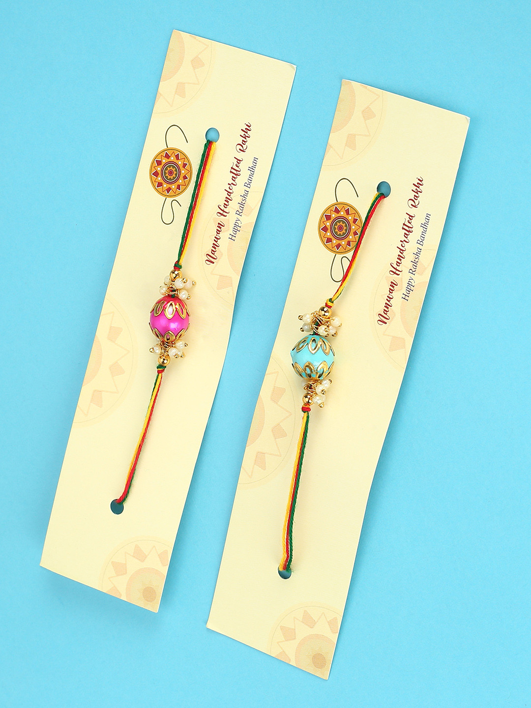

Nanwan Set of 2 Assorted Thread Rakhi