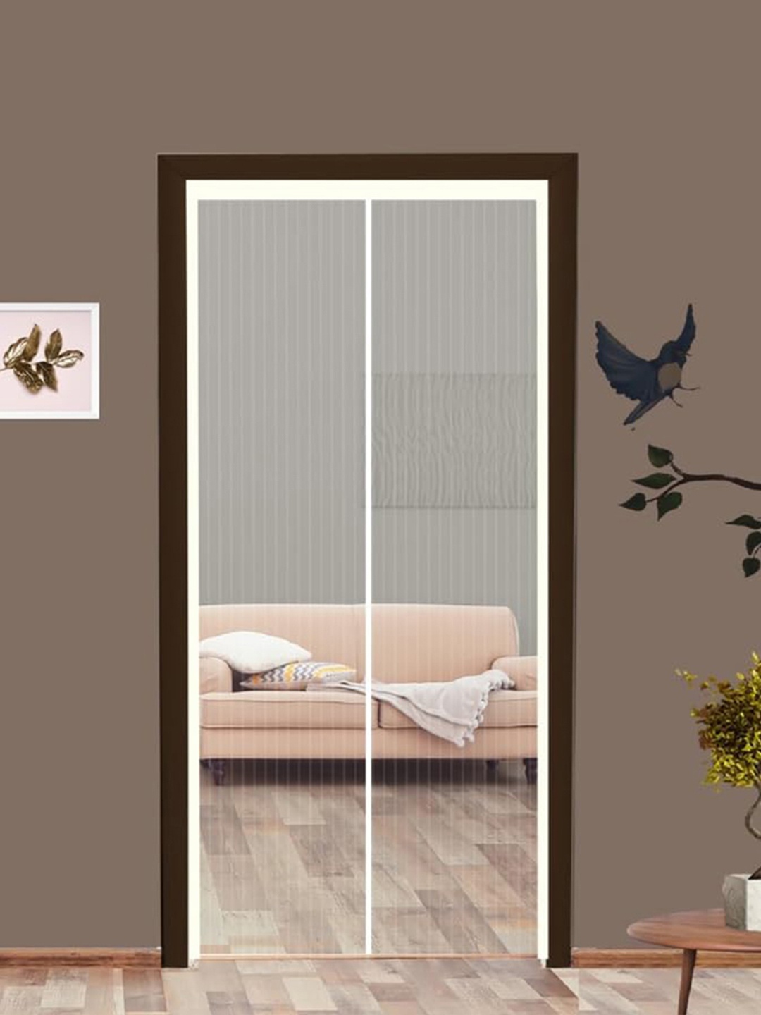 

Classic Mosquito Net White Free Entry Fiberglass Door With Magnet Mosquito Net